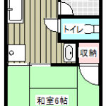 鴨川市広場【サンハイツ野村Ｂ-12】間取り